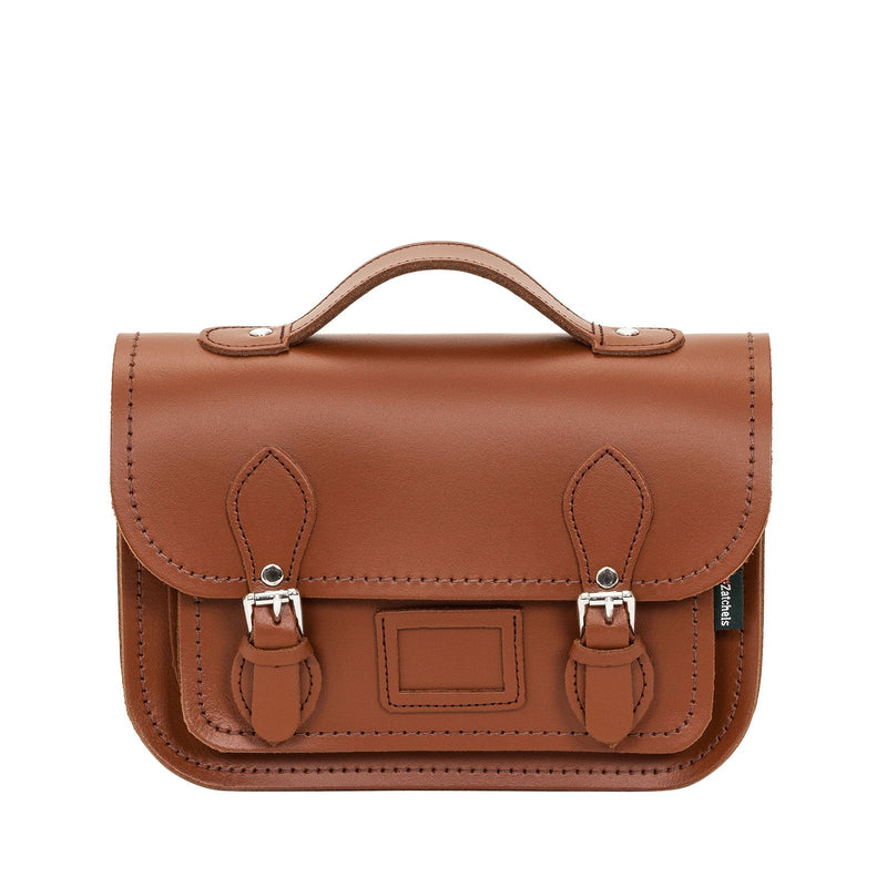 Chestnut Leather Midi Satchel - Midi Satchel - Zatchels