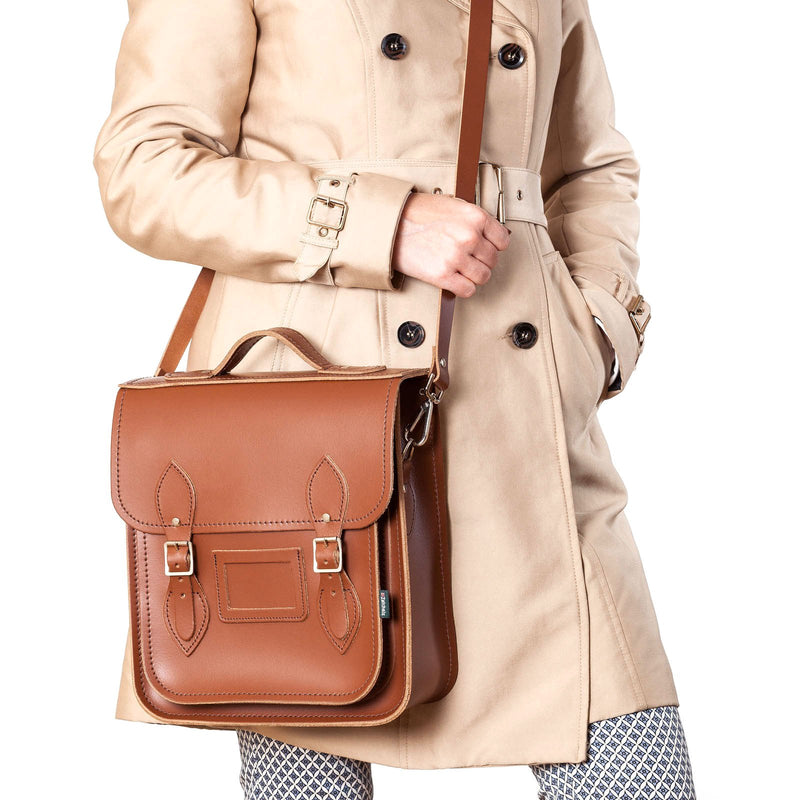 Chestnut Leather City Backpack - Backpack - Zatchels