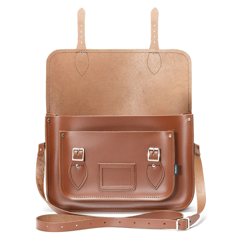 Chestnut Leather Satchel - Satchel - Zatchels