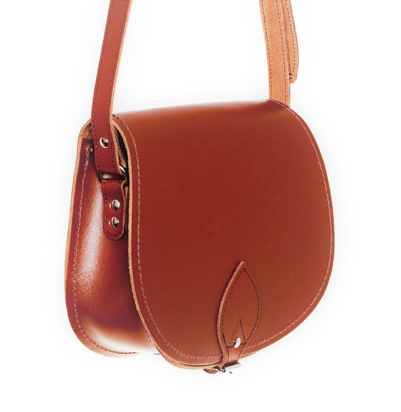 Handmade Leather Saddle Bag - Chestnut