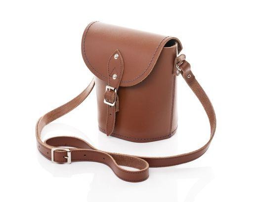 Handmade Leather Barrel Bag - Chestnut