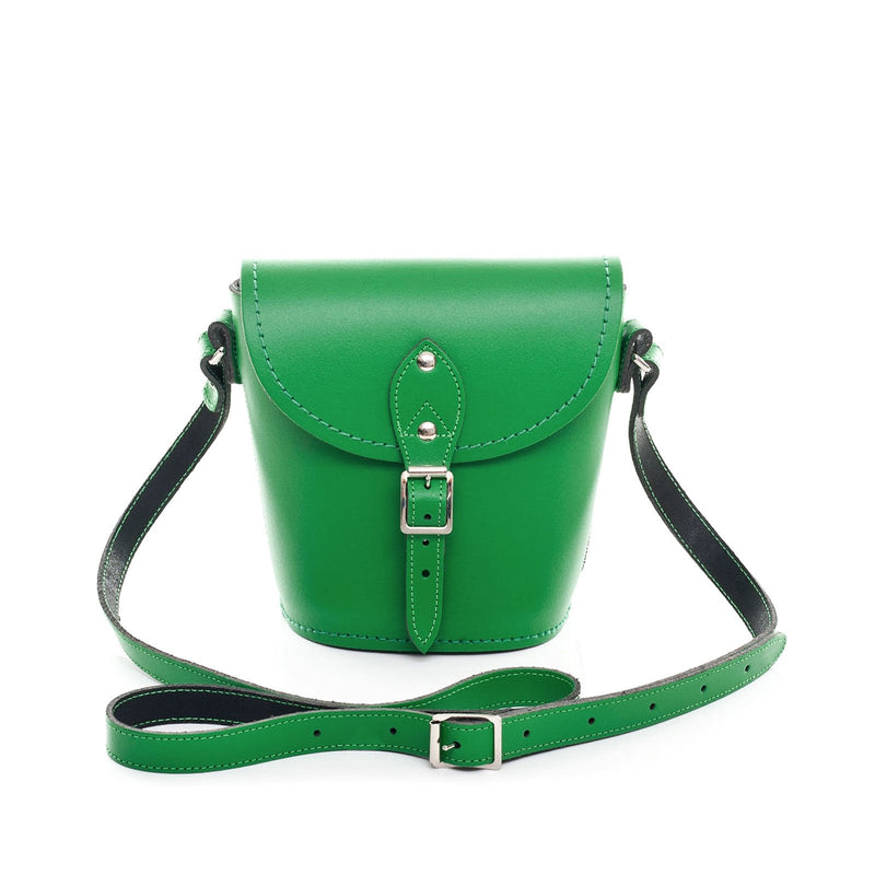 Green Leather Barrel Bag - Barrel Bag - Zatchels