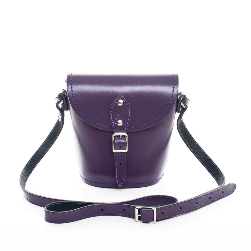 Purple Leather Barrel Bag - Barrel Bag - Zatchels