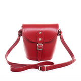 Red Leather Barrel Bag - Barrel Bag - Zatchels