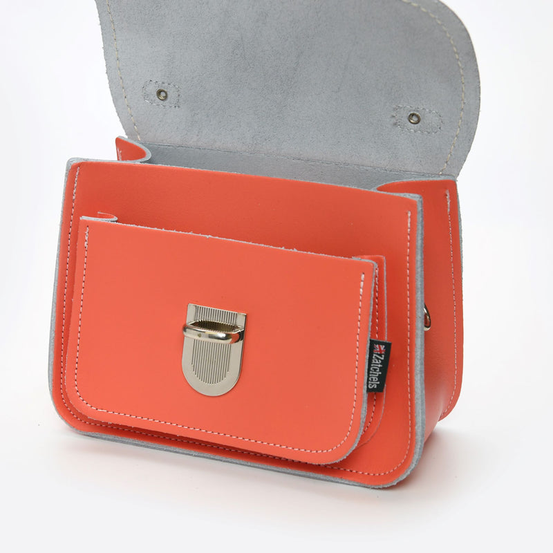 Luna Handmade Leather Bag - Coral