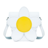White Daisy Leather Novelty Bag - Novelty Bag - Zatchels