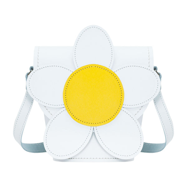 White Daisy Leather Novelty Bag - Novelty Bag - Zatchels