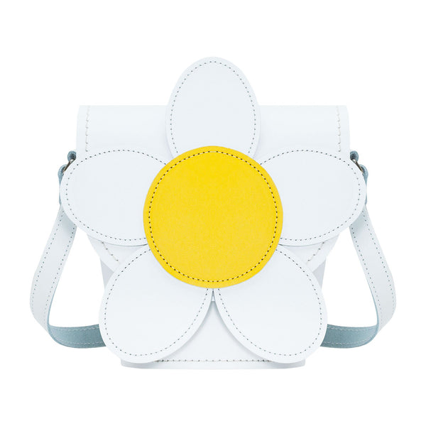 White Daisy Leather Novelty Bag - Novelty Bag - Zatchels