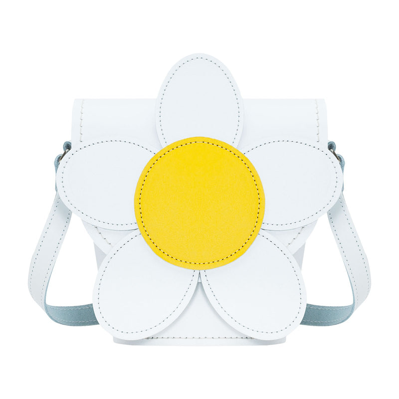 White Daisy Leather Novelty Bag - Novelty Bag - Zatchels