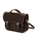 Dark Brown Leather Midi Satchel - Midi Satchel - Zatchels