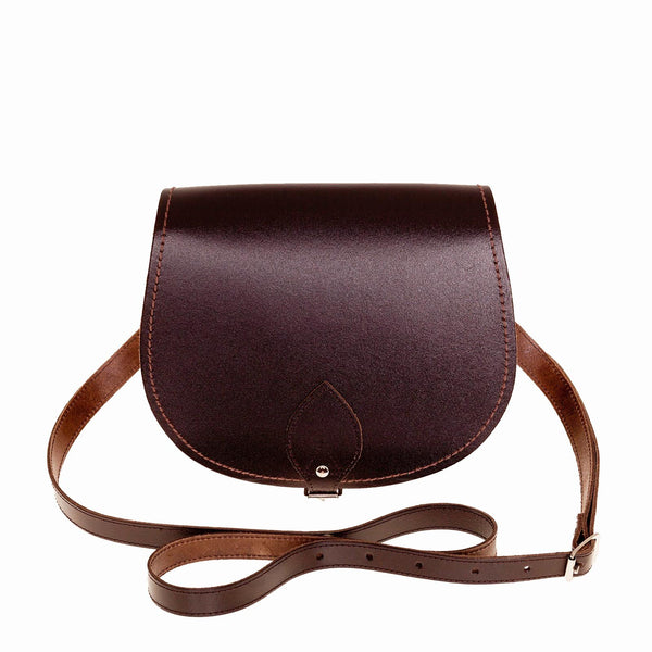 Dark Brown Leather Saddle Bag - Saddle Bag - Zatchels