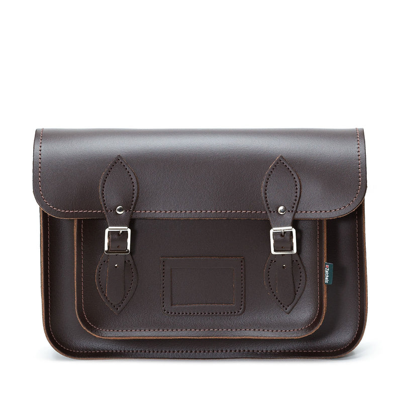 Dark Brown Leather Satchel - Satchel - Zatchels