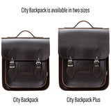 Dark Brown Leather City Backpack - Backpack - Zatchels