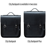 Black Executive Leather City Backpack - Backpack - Zatchels