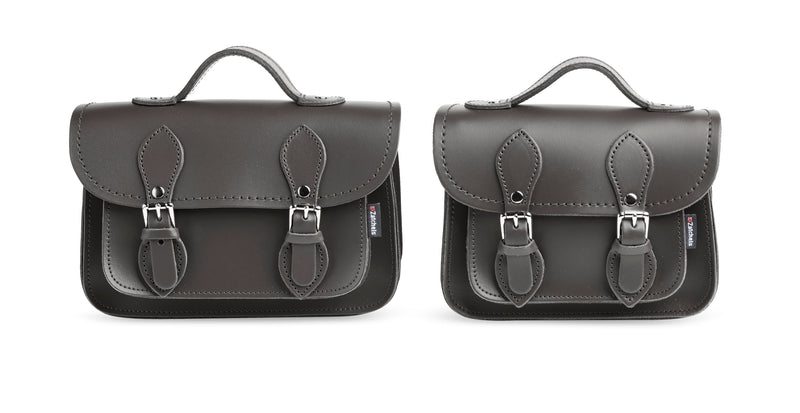 Handmade Leather Micro Satchel - Graphite