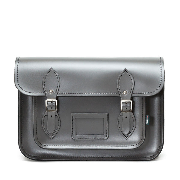 Graphite Leather Satchel - Satchel - Zatchels