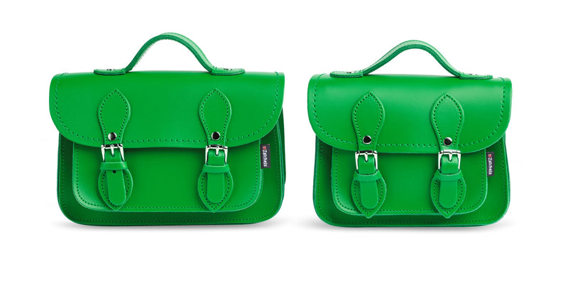 Handmade Leather Micro Satchel - Green