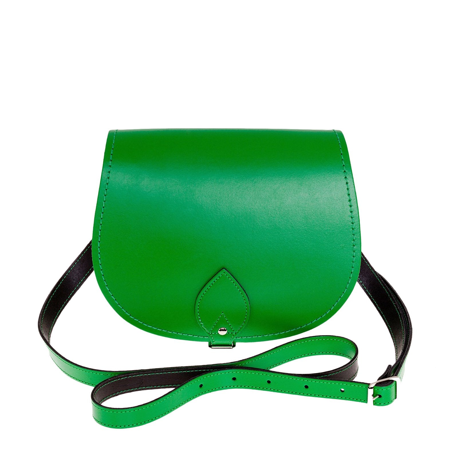 Zatchels Green Handmade Leather Saddle Bag | 2 Sizes
