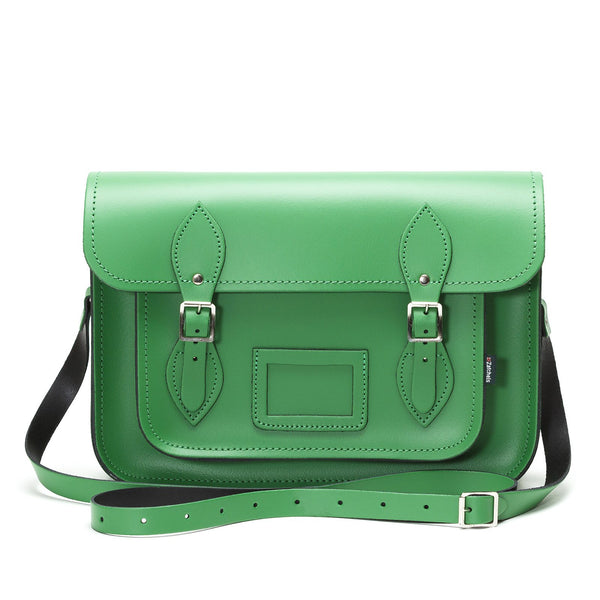 Green Leather Satchel - Satchel - Zatchels