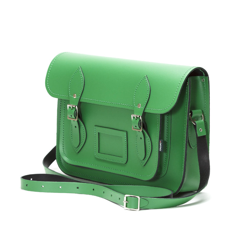 Green Leather Satchel - Satchel - Zatchels