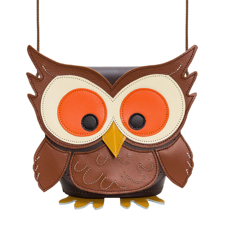 Hoot Owl Leather Bag - Novelty Bag - Zatchels