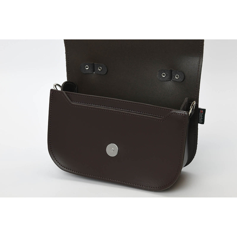 Aura Handmade Leather Bag - Dark Brown