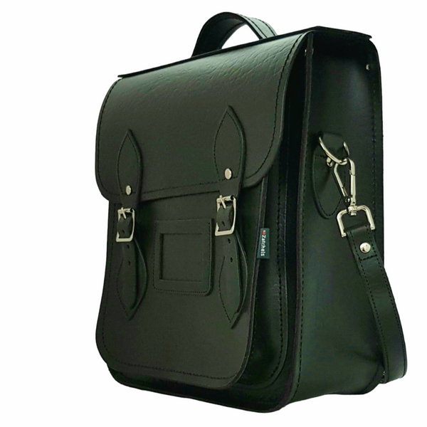 Handmade Leather City Backpack - Executive - British Racing Green