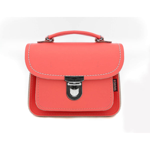 Zatchels Luna Handmade Leather Bag - Coral Pink