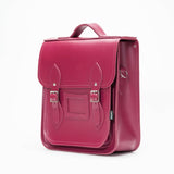 Handmade Leather City Backpack - Magenta