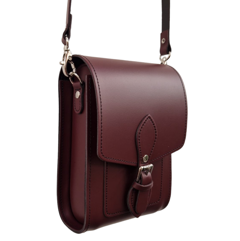 Handmade Leather Festival Phone Bag Marsala Red Zatchels
