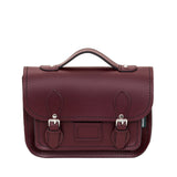 Marsala Red Leather Midi Satchel - Midi Satchel - Zatchels