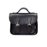 Black Leather Micro Satchel - Micro Satchel - Zatchels