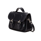 Black Leather Micro Satchel - Micro Satchel - Zatchels