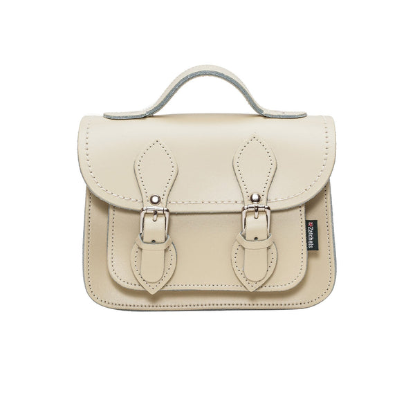 Pastel Cream Leather Micro Satchel - Micro Satchel - Zatchels