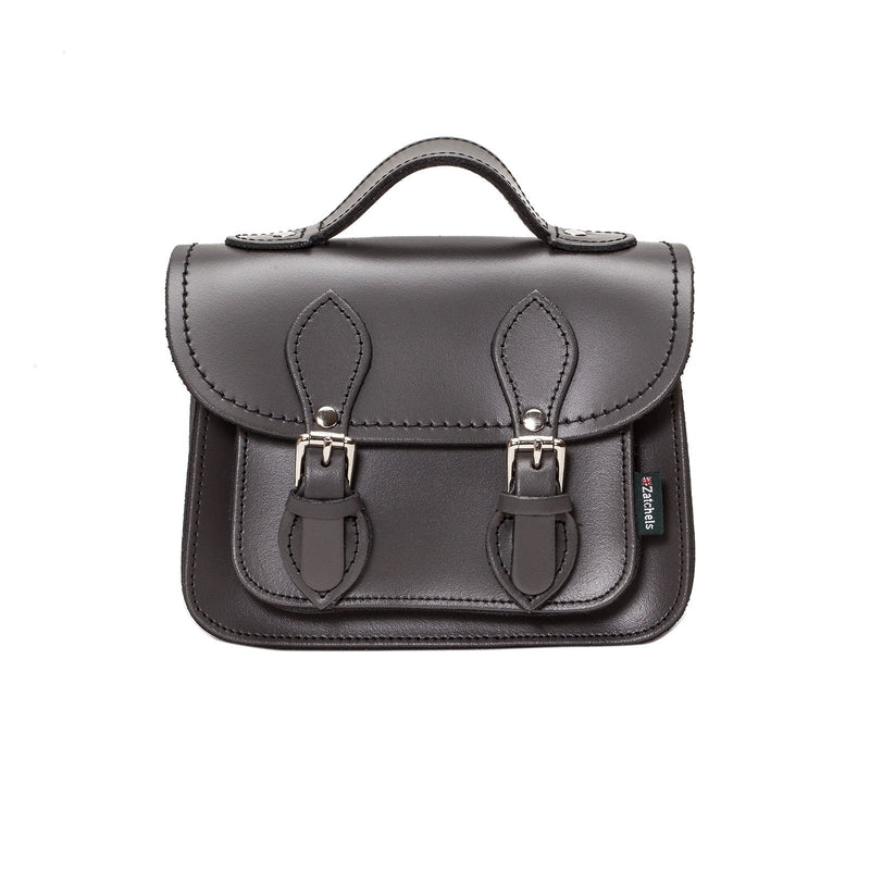 Graphite Leather Micro Satchel - Micro Satchel - Zatchels