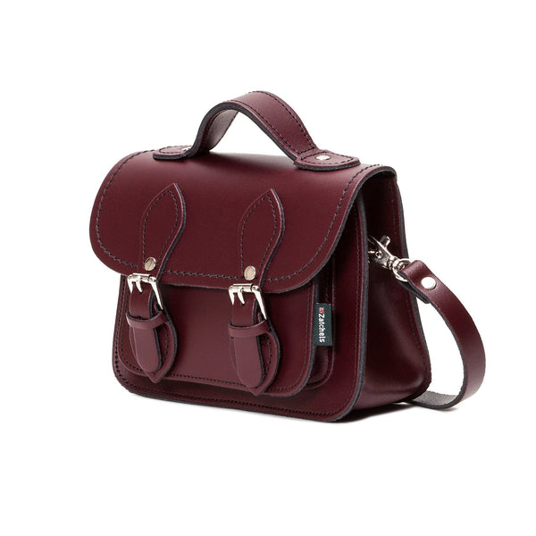 Marsala Red Leather Micro Satchel - Micro Satchel - Zatchels