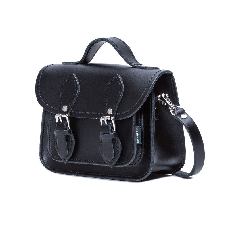 Navy Leather Micro Satchel - Micro Satchel - Zatchels