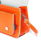 Orange Leather Micro Satchel - Micro Satchel - Zatchels