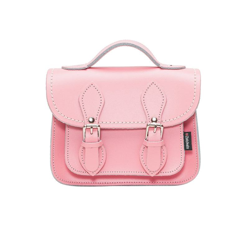 Pastel Pink Leather Micro Satchel - Micro Satchel - Zatchels