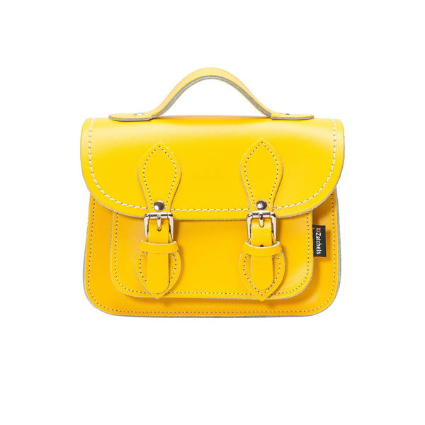 Pastel Daffodil Yellow Leather Micro Satchel - Micro Satchel - Zatchels