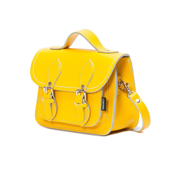 Pastel Daffodil Yellow Leather Micro Satchel - Micro Satchel - Zatchels