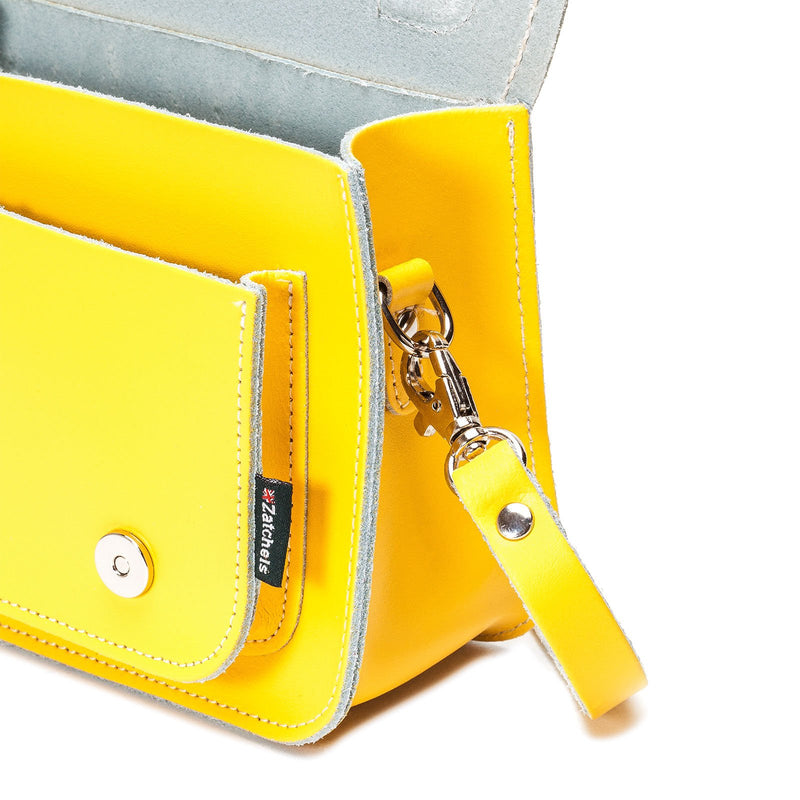 Pastel Daffodil Yellow Leather Micro Satchel - Micro Satchel - Zatchels