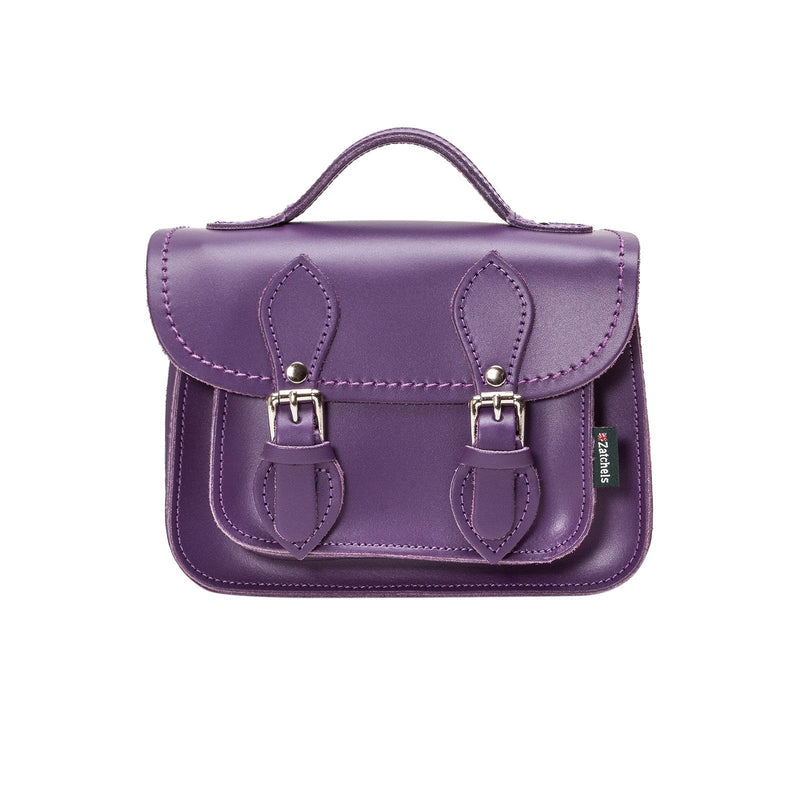 Purple Leather Micro Satchel - Micro Satchel - Zatchels