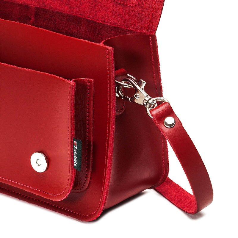 Red Leather Micro Satchel - Micro Satchel - Zatchels