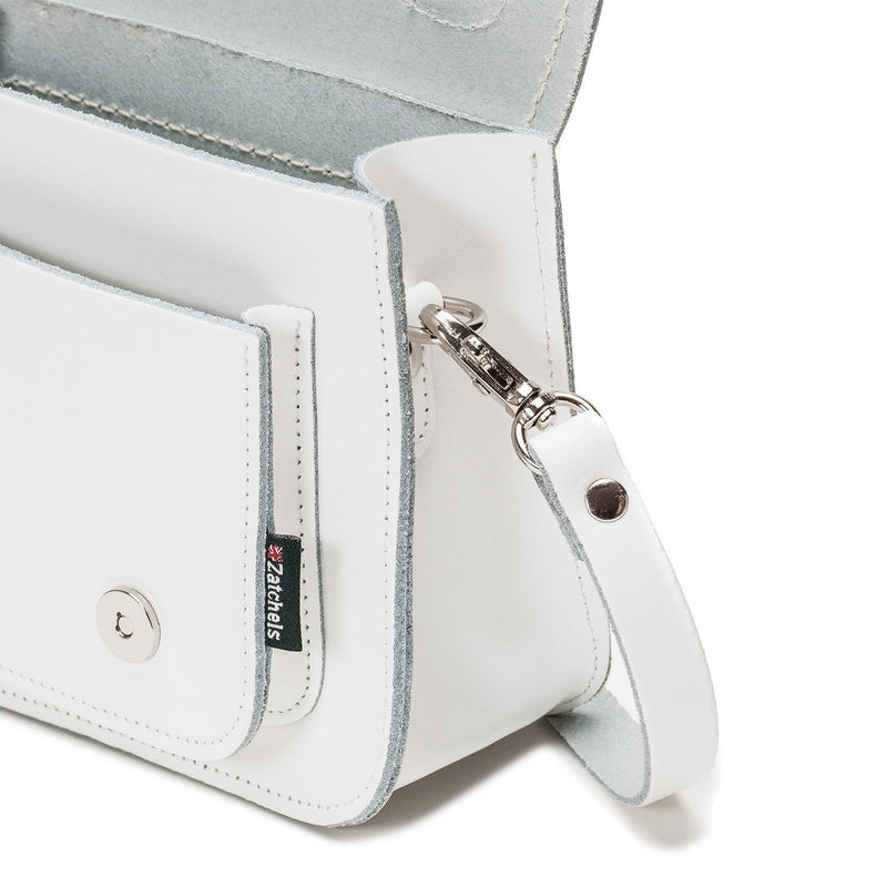 White Leather Micro Satchel - Micro Satchel - Zatchels