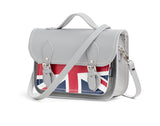 Union Jack Midi Satchel - Ghost Grey