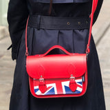 Union Jack Midi Satchel - Pillar Box Red