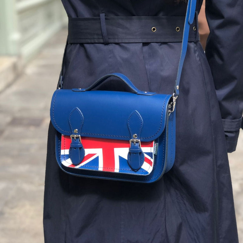 Union Jack Midi Satchel - Royal Blue