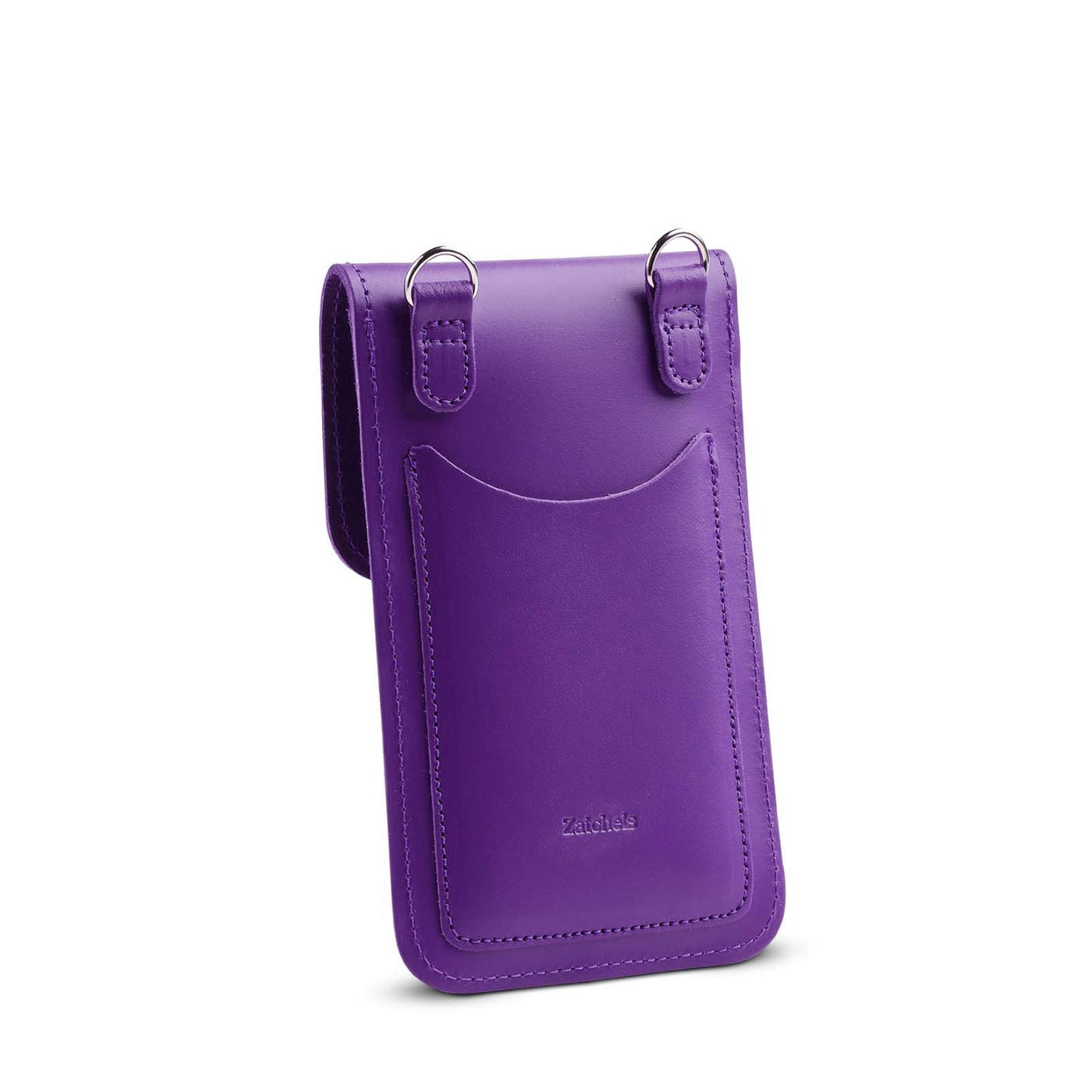 Handmade Leather Mobile Phone Pouch Plus - Purple – Zatchels