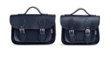 Handmade Leather Micro Satchel - Navy